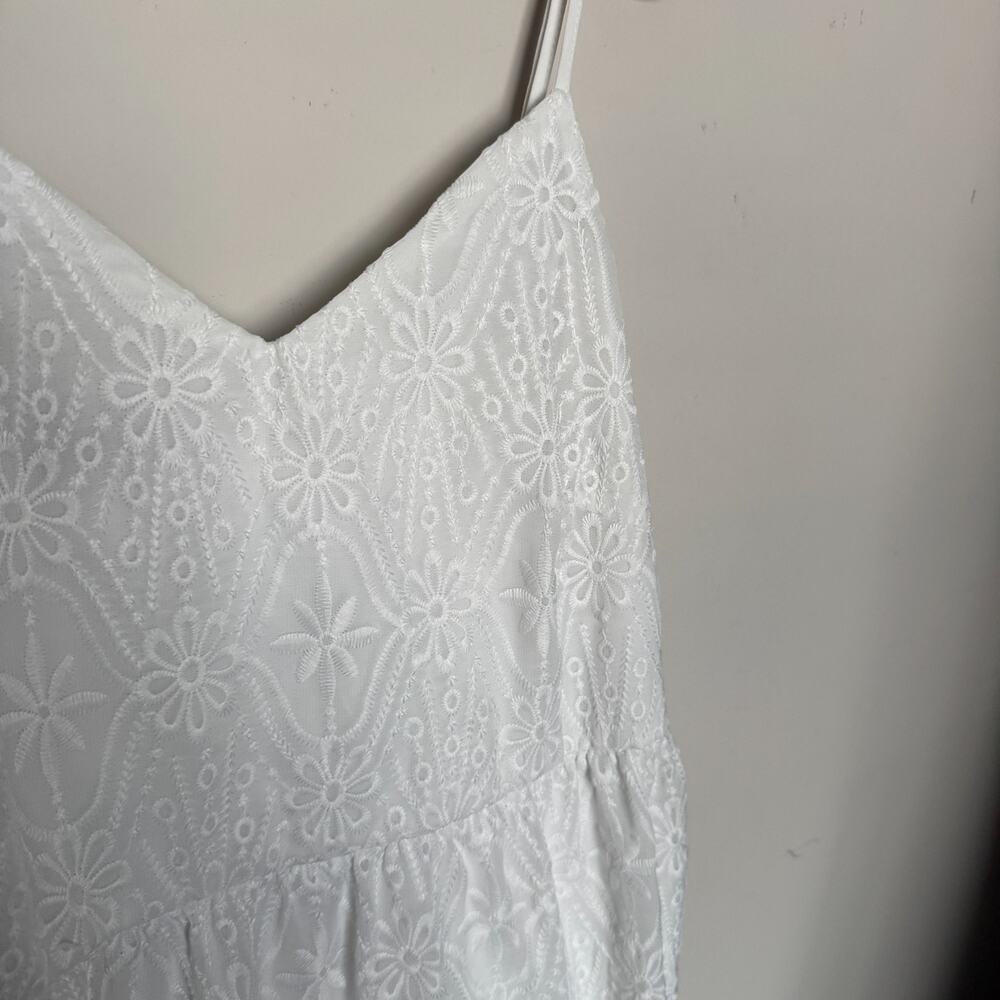 Womens Midi Dress 2XL Plus Size White Floral Lace Cottagecore Milkmade Bride - Picture 4 of 9